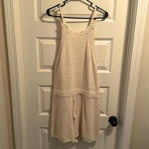Off White Crochet Romper M